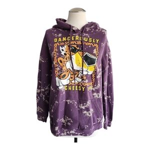 Cheetos Flamin' Hot Graphic Hoodie | “Dangerously Cheesy” Purple Sweatshirt L